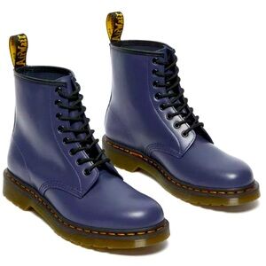 Dr Martens 1460 Smooth Leather Lace Up Boots - Women's Size 10 Men 9- Blue